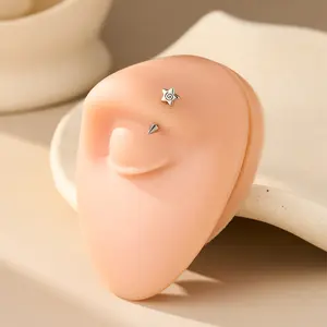 Oufer 16G Spiral Star Eyebrow Ring