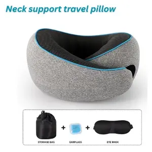 Ergonomic Breathable Travel Neck Pillow – Memory Foam Airplane Neck Support Cushion for Travel, Office & Car