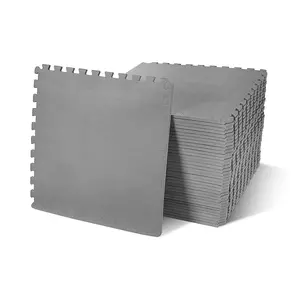 BalanceFrom Fitness 144 Sq Ft Interlocking EVA Foam Exercise Mat Tiles, Gray BalanceFrom Fitness 144 Sq Ft Interlocking EVA Foam Exercise Mat Tiles, Gray