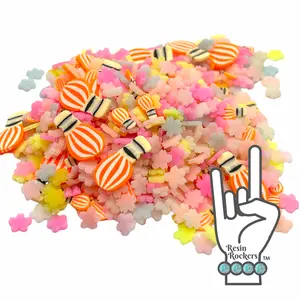 Hot Air Balloon Fluorescent Mix Polymer Clay Pieces