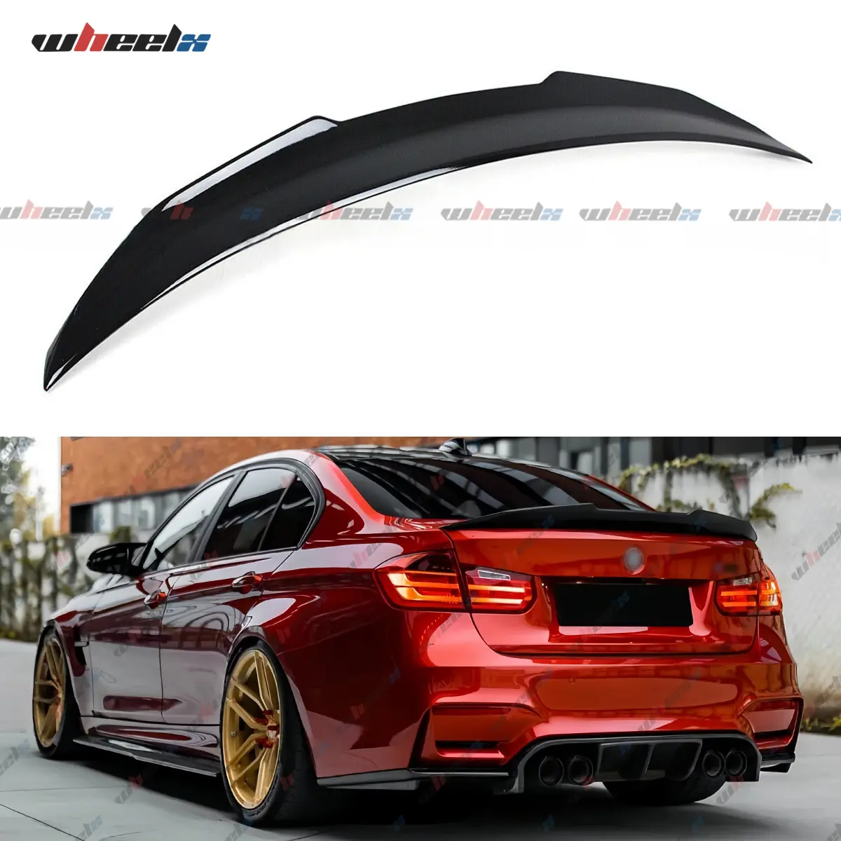 2012-2018 BMW F30 3 Series & F80 M3 – PSM Style Highkick Extended Trunk Spoiler | 4-Door Sedan Only | Tape-On No Drill | Excl. Convertible / GT / Wagon