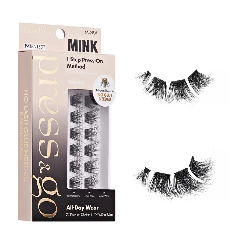I-ENVY Press & Go 100% Real Mink Pre-Glued Press-On Lash Clusters