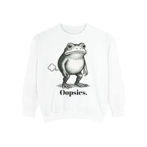 Oopsies Frog Sweatshirt | Farting Frog Illustration
