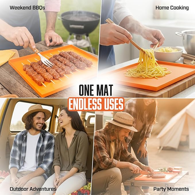 28" Silicone Griddle Mat for Blackstone, Heavy Duty Food Grade Blacktone Griddle Mat, BBQ Shield Against Rust, Grease & Dirt, All-Season Protection