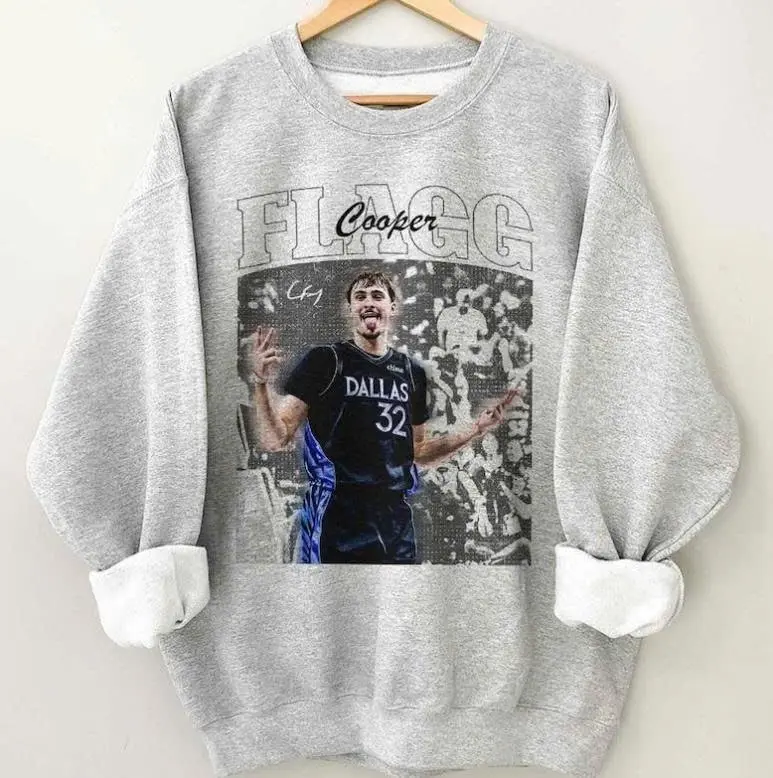 [Sale Up To 30%] + [Free Ship] Cooper Flagg Dallas Basketball Sweatshirt, Vintage Basketball Graphic Crewneck, Retro Sports Fan Apparel, Unisex Streetwear Game Day Gift