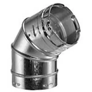 DuraVent  5 in. Dia. 45 deg Inner Type B Round Gas Vent Pipe Double Wall Elbow
