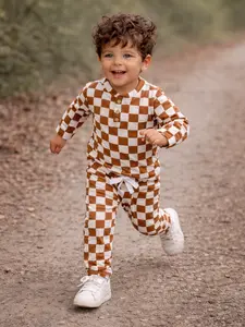 Stracciatella Checkerboard / Organic Wells Top + Pant Set