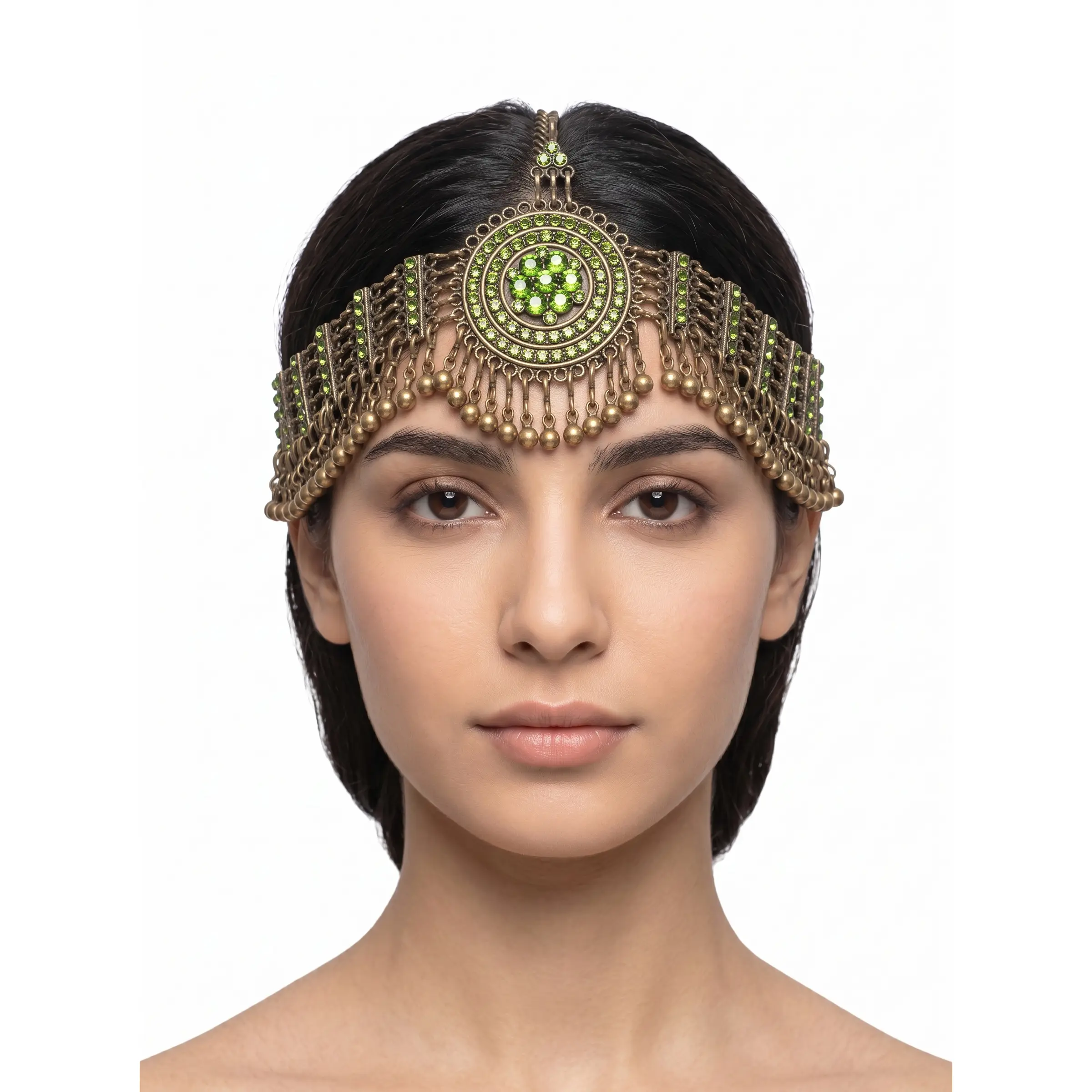 Afghan Tribal Headpiece for Women | Vintage Boho Kuchi Forehead Jewelry