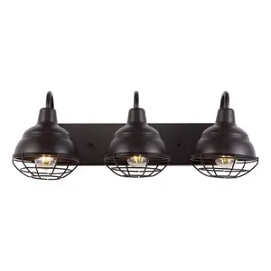 JONATHAN Y Levi Industrial Farmhouse Iron LED Vanity; for Living Room, Bedroom, Kitchen, Office