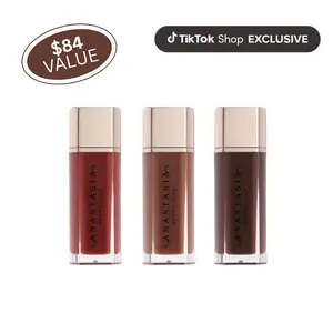 Lip Velvet Trio - Holiday Velvet Trio (Brownie, Chestnut, Crimson) for Velvet-Smooth Matte Finish