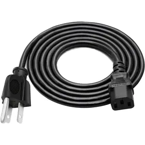8ft AC Power Cord Replacement for EF EcoFlow Delta 2,Delta 2 Max,Delta pro Portable Power Station Solar Generator 3 Prong Power Cord