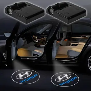 2pcs Car Door Welcome Laser LED Projector Logo Light, Wireless Car Accessory for Hyundai Elantra Tucson Accent Mistra I20 I30