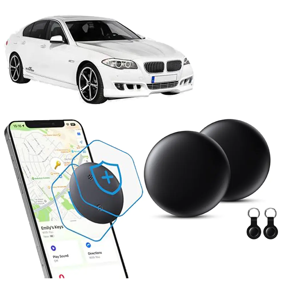 AirSmart Hidden Magnetic Bluetooth GPS Tracker - Anti Lost Wireless Key Finder, iOS-Only Find My App Compatible, Waterproof Automotive Car Electronics Gadget with Hidden GPS Tracking