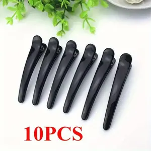 10pcs Professional Hair Clips Salon Barber Hairpins Plastic Single Prong DIY Alligator Hair Clips Stying Tools