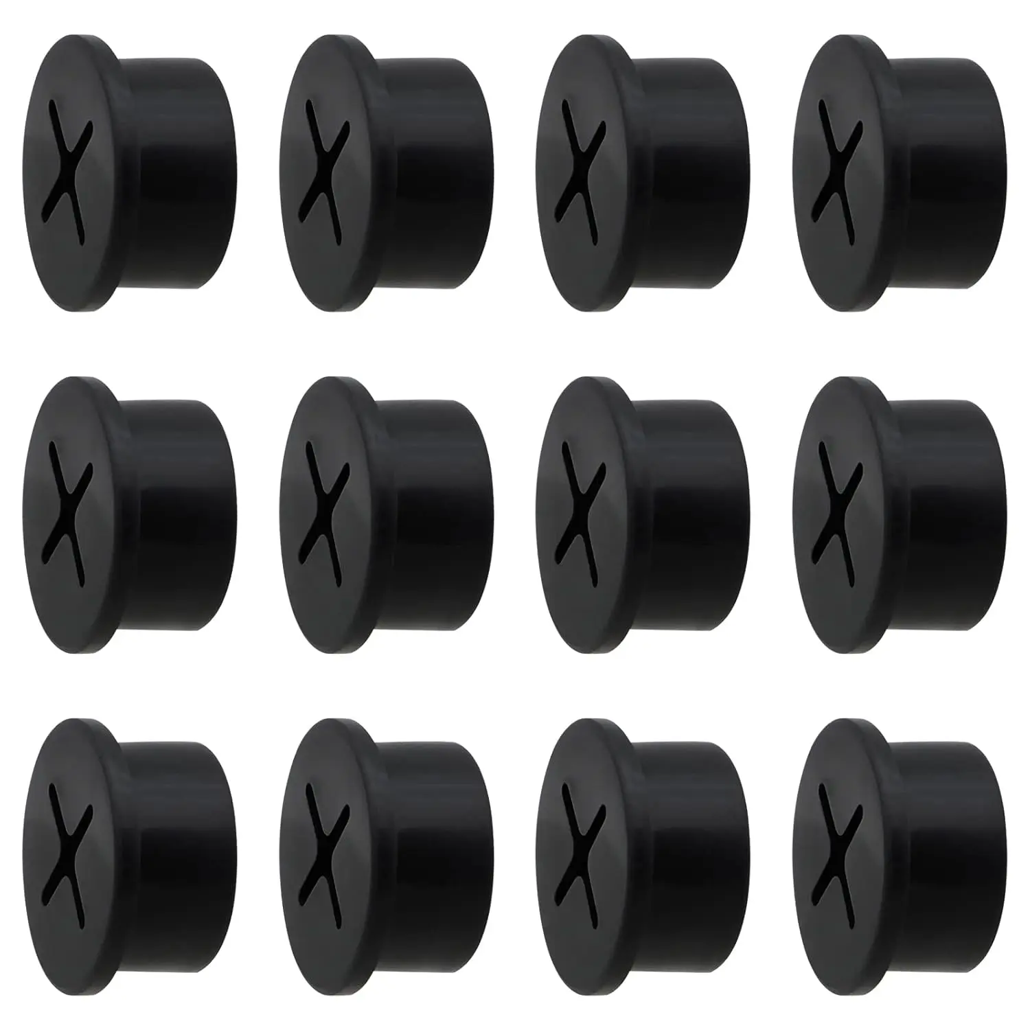 Desk Grommet, 3/4 Inch Flexible Rubber Grommets,   Cord Grommet Wire Hole Cover for Desk, Table and Other Furnitures(12Pack)