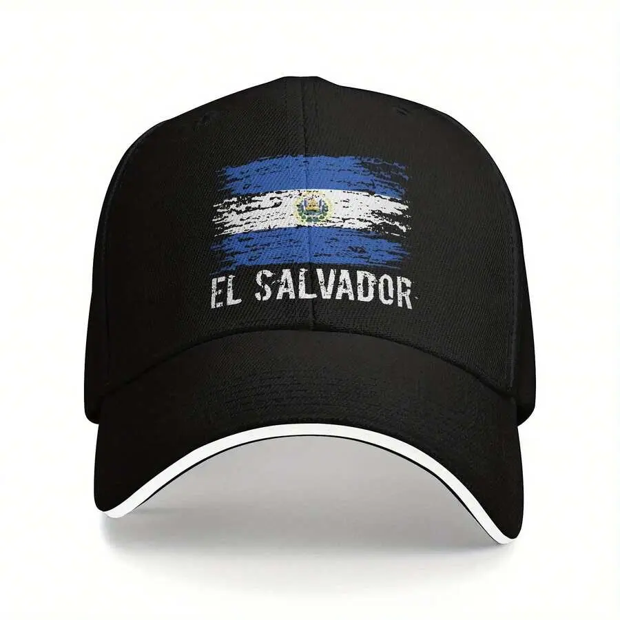 Salvadoran Flag Patriotic Trucker Hat - Adjustable Streetwear Cap for Men, Fashionable Casual Outfits Sports & Outdoor Accessory, Adjustable Streetwear Hat, Fashionable Hats