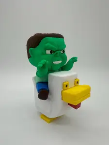 3D Printed Chicken Jockey Figure | Chicken Jockey | Funny Figure | Desk Art | Minecraft 3D Prints |