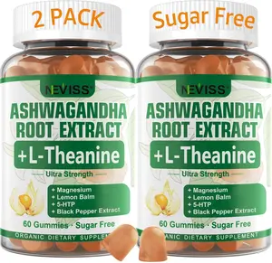 NEVISS Ashwagandha Gummies 2000mg, Feel Refreshed, Plus Proprietary Blend with L-Theanine, 5-HTP, Lemon Balm, Magnesium for Calm, Zzzs & Relaxation Support, 120 Count