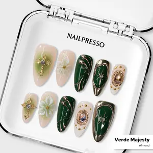 Nailpresso | SPRING SUMMER COLLECTION 100% Handmade 3D Press-On Nails | Reusable Long-Lasting Salon-Quality | 10PCS