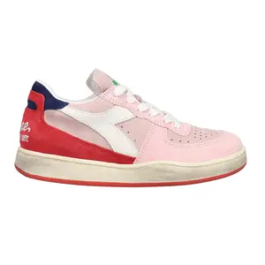 diadora Kids Girls Mi Basket Low Lampone Italia Lace Up Sneakers Shoes Casual - Pink