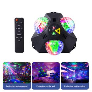 4 in 1 Disco Party Lights, 3 RGB Disco Lights+Red and Green Pattern Lamp Strobe Lights for Home Room Dance Parties Birthday Karaoke Halloween Christmas Wedding Show Club Decorations party light disco lights for parties outside laser beam light