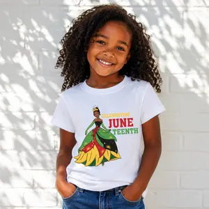 Juneteenth Shirt for Kids Boys Girls, Afro Boy Girl African American History Shirts 1865 Tee 2-10T