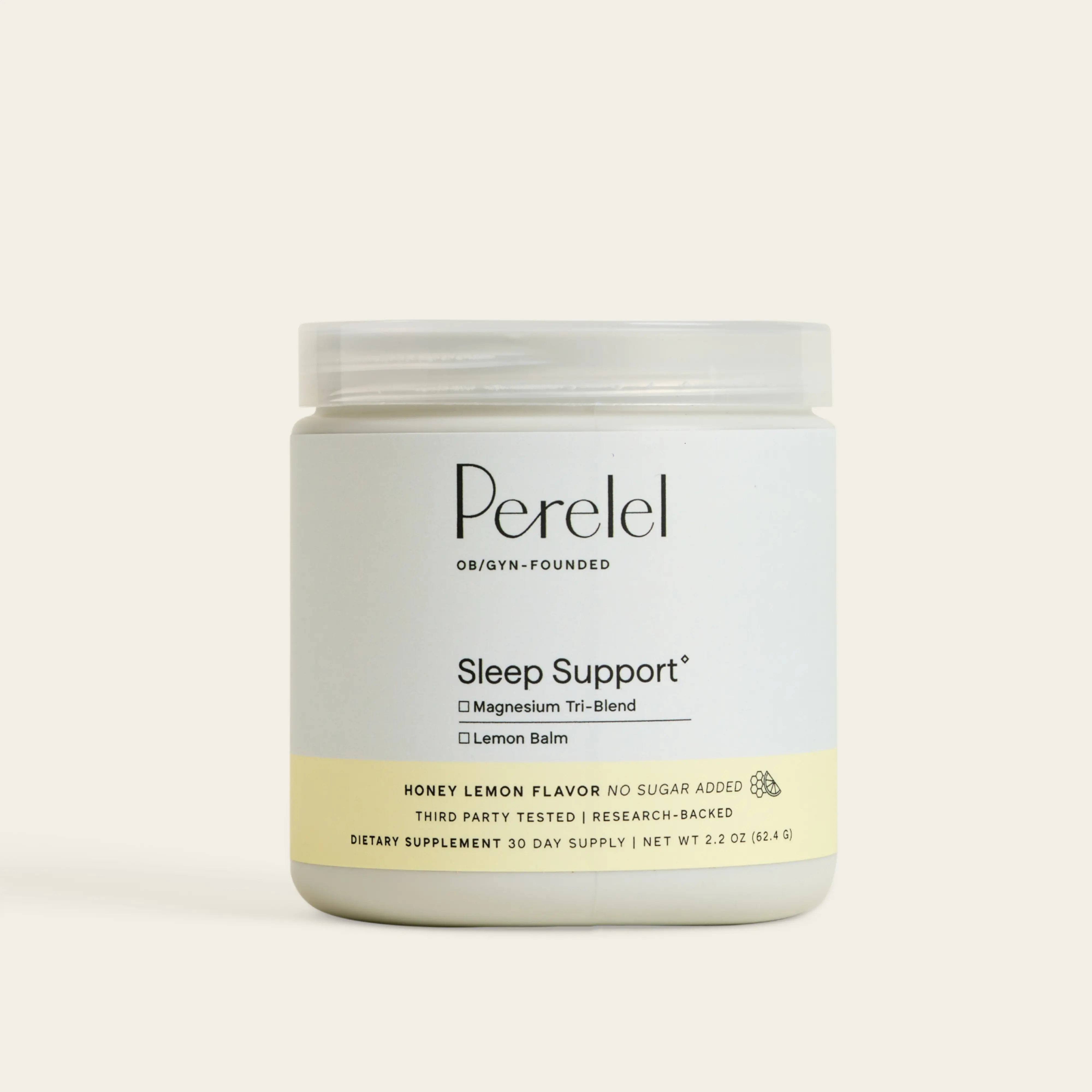 Perelel Sleep Support Magnesium Tri-Blend – Pregnancy & Breastfeeding Safe Magnesium Powder for Sleep & Relaxation, Honey Lemon – Formulated by OB/GYNs and naturopaths