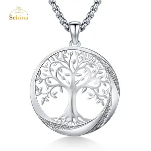 Tree of Life Necklace Silver Jewelry Family Tree Pendant Necklaces Gifts for Women Men Mom Grandma  Anniversary Friend Birthday Graduation Christmas Valentine's Day Mother's Day