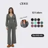 Cider Casual Streetwear Hooded Jumpsuit for Lounge Wear, Elegant Wide Leg Romper, Ladies Long Sleeve Bodysuit, Autumn Daily Outfits, Lady Tracksuits