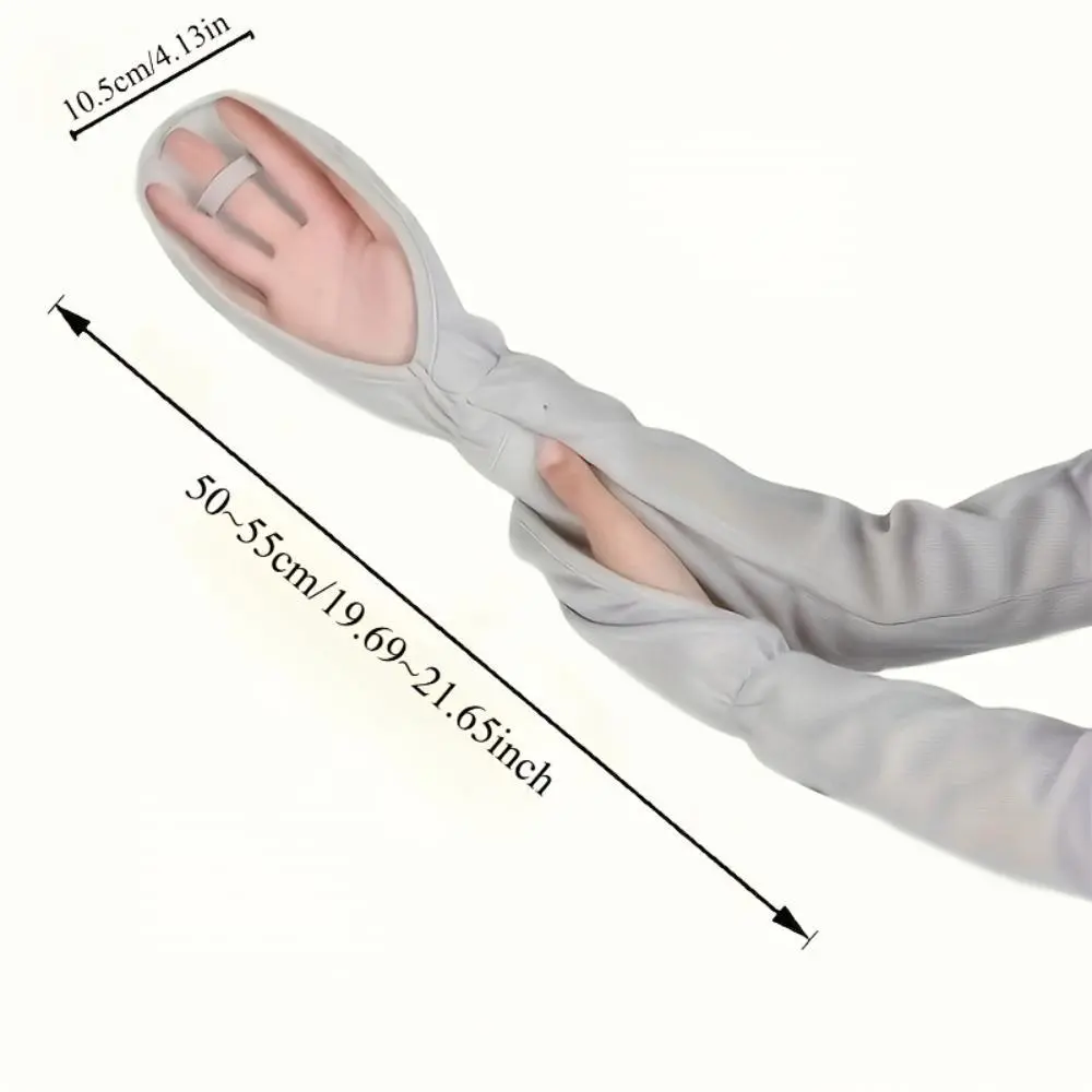 3 Pairs UPF 50+ Full Arm Protective Sleeves, Cooling Quick-Dry Mesh with Open-Finger Cut for Driving & Cycling, 1 Size Fits Most, One Size