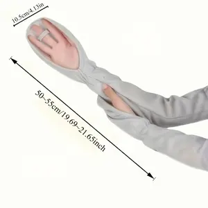 3 Pairs Protective Sleeves with Built-In Open-Finger Gloves, UPF 50+ Heat-Wicking Sporty Gear for Driving, Cycling
