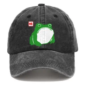 Frog Unisex Washed Vintage Baseball Cap hats men