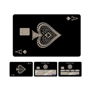 4pcs Elegend Playing Ace Credit & Debit Card Skin – Slim, Waterproof, Anti-Wrinkle Stickers for Credit, Debit, Key, Metro, and Bank Cards | Removable & Durable Card Covers for Protection and Style