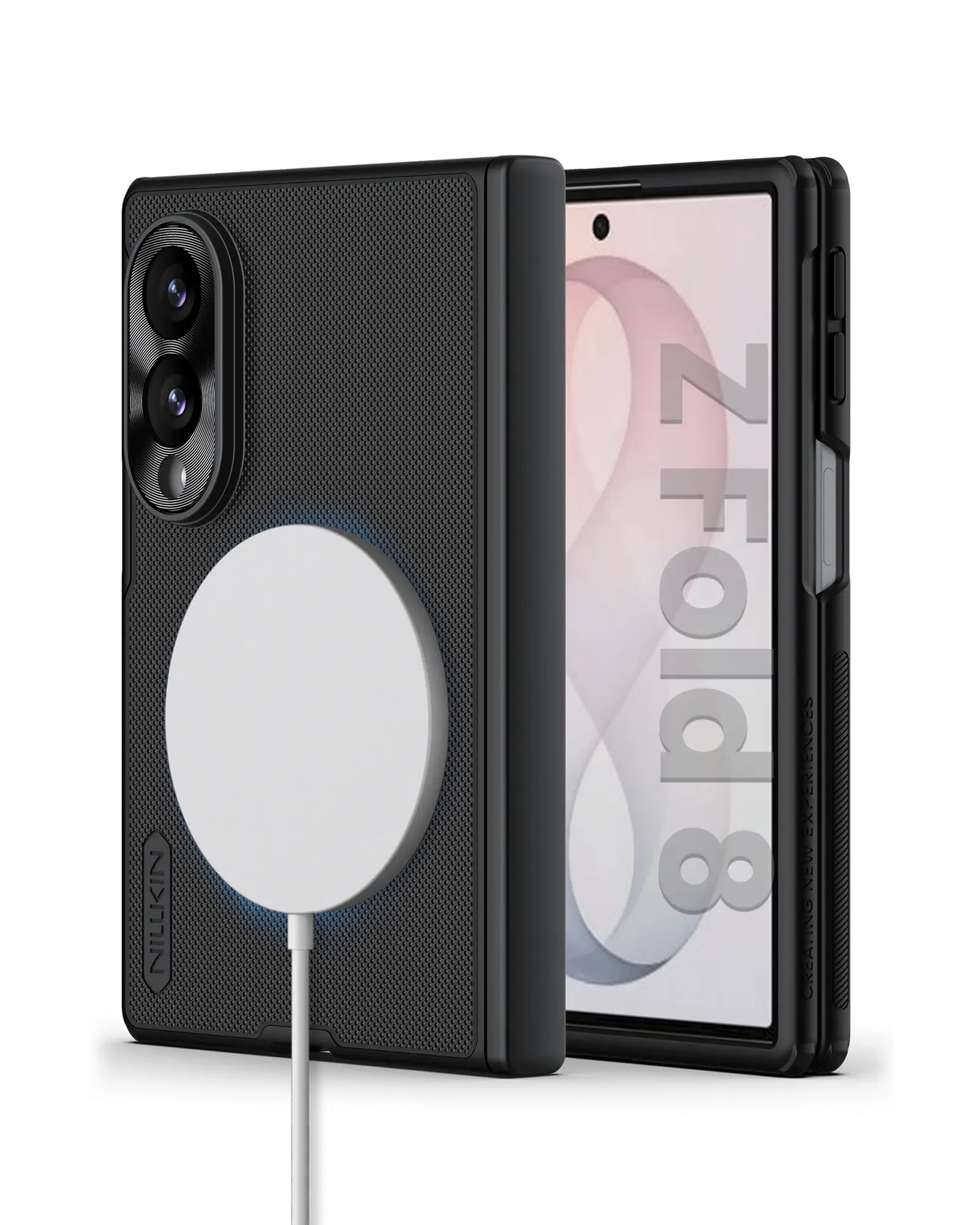 Nillkin Foldable Phone Case for Samsung Galaxy Z Fold 8 5G - Magsafe-Compatible, Hinge Protection, Frosted Shield Front Cover Phone Accessories