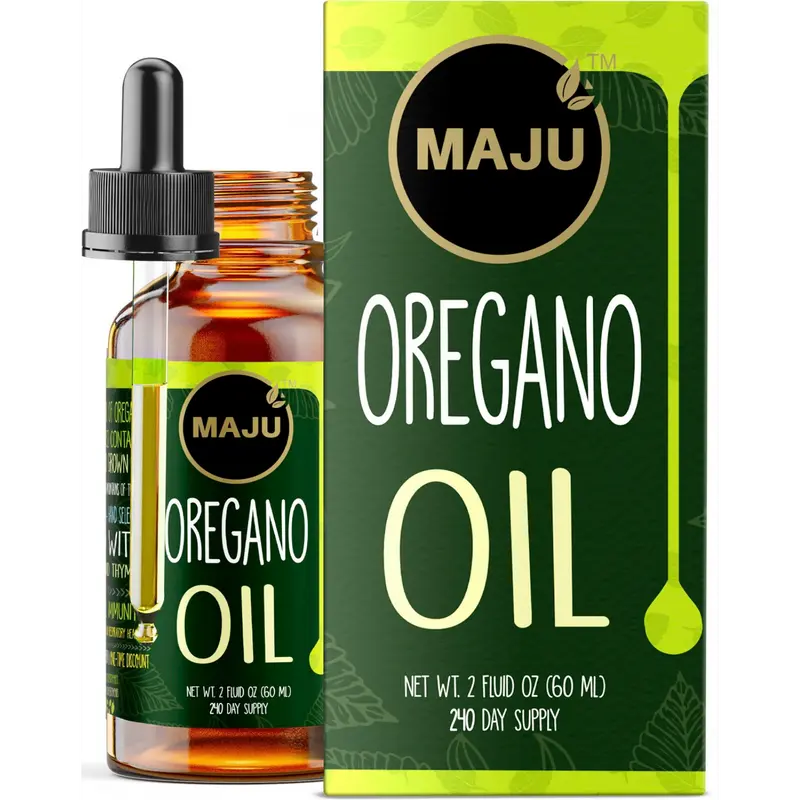 MAJU Oil of Oregano (2oz) - Edible Wellness Supplement, High Carvacrol, Blended with Olive Oil, Vitamins and Minerals for Digestion, Immune and Seasonal Suppport Dietary