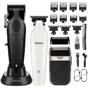 Kemei Professional Men's Hair Clipper Set，kemei2296，kemei2299white，kemei2024