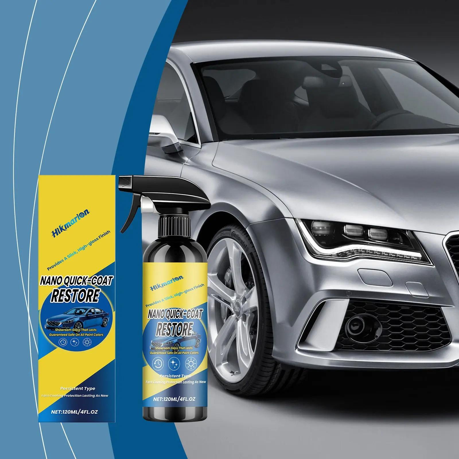 Nano Coating Spray Bottle for Car Paint Renewal, Home Use Glossy Fast Application, Convenient Brightening Maintenance Agent, Car Paint Restorer