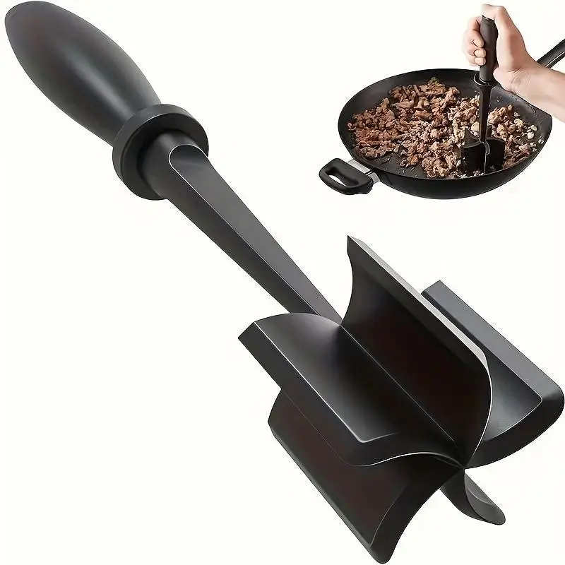 1pc Meat Chopper, Meat Shredder, Heat Resistant Pulverizer Suitable for Hamburger Meat Ground Beef Smasher Shredder Top-Quality Meat Masher Grinder for Crafting Burgers, Beef, Turkey, And More, Utensils, Kitchen, Shredding Meat