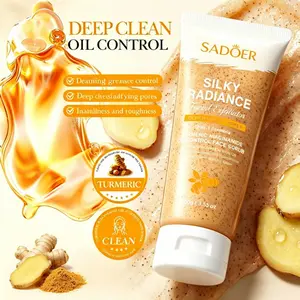 Ultra Gentle Turmeric Facial Exfoliating Scrub  Fine Natural Exfoliating Beads Smooth Rough Textured Skin  Turmeric Antioxidants Brighten Yellow Dull Complexion  Reduce Hyperpigmentation & Post Acne Marks  Deeply Cleanses Pores Without Irritation