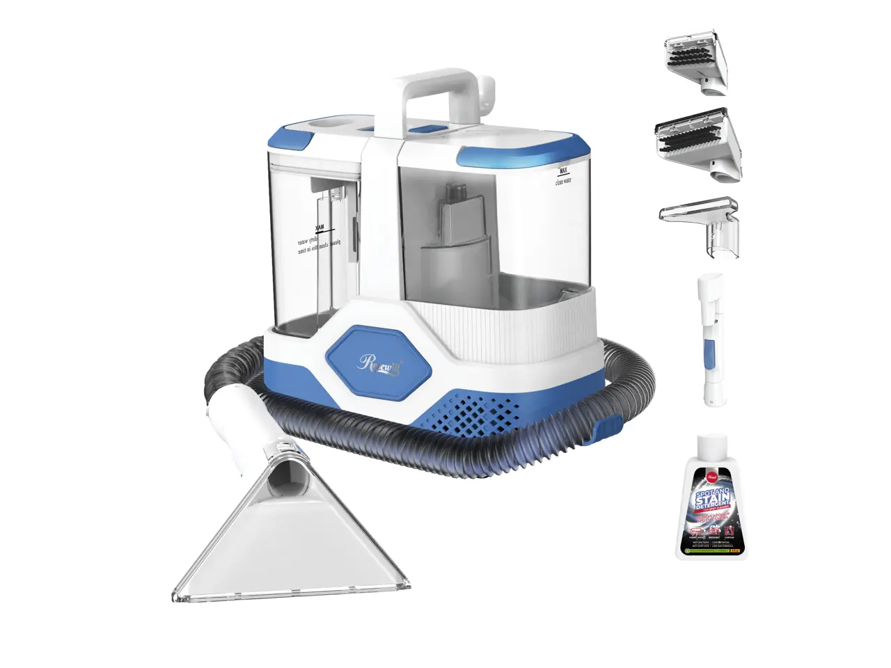 Rosewill Multi-Purpose Portable Carpet and Upholstery Cleaner, Powerful Suction 18 Kpa Spot Cleaner, Car and Auto Detailer, Stain/Spot Remover; Versatile Use: Carpet, Sofa, Pet Hair Use - White