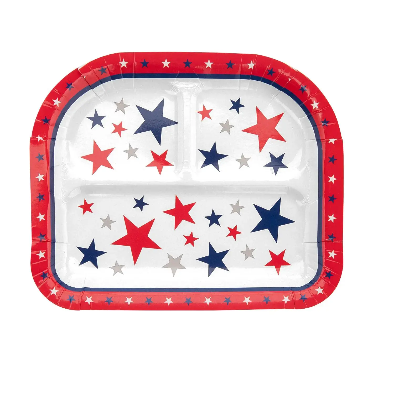 Patriotic Party Star Paper Dinner Plates - 8 Counts