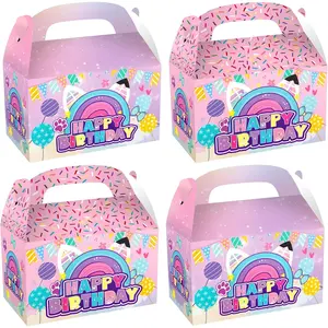 Cat Party Candy Bags 16pcs Dollhouse Theme Goodie Gift Boxes for Kids Birthday Party Decorations Favors Supplies