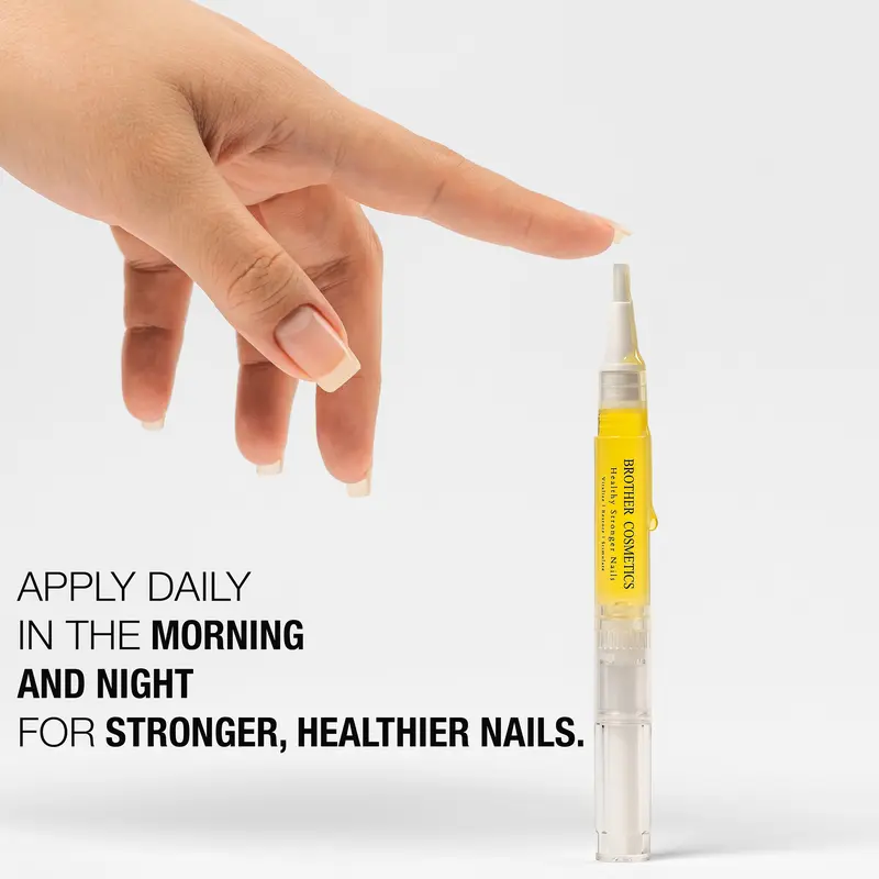 Brother Cosmetics Nail Growth Support Oil For Strength and Moisture | Cuticle Oil for Damaged, Dry, Brittle Nails