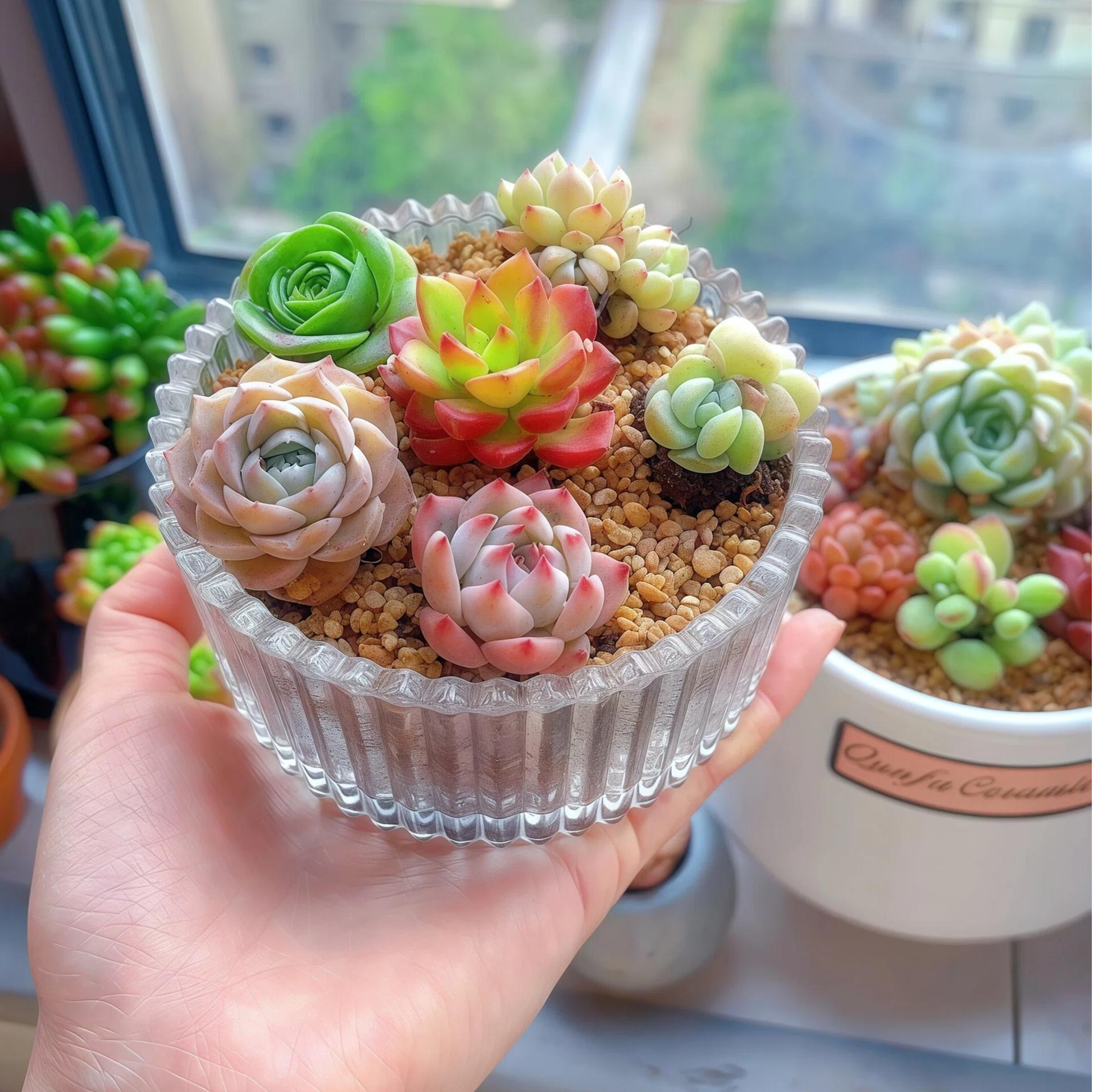 12/15 Pcs Mixed Live Succulents – Assorted Varieties, Random Bulk Succulents with Root Moisture Protection, for Garden, Indoor, Office Desk Decor – Gift Box, Idea for Mother's Day Hardy