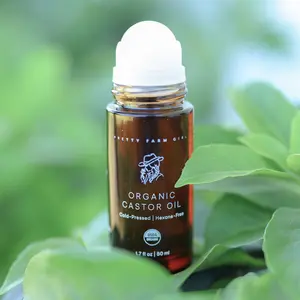 Organic Castor Oil Roller with Rose Quartz