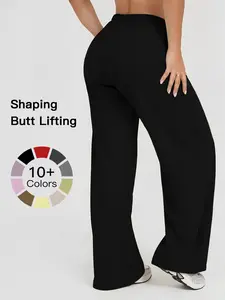 Women's Loose Sporty Wide Leg Pants, High Fashion Straight Tube Outdoor Sports Casual Pants, Fitted All Seasons Clothing