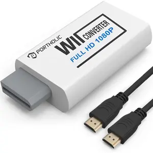 Wii to HDMI Converter 1080P for Full HD Device, Wii HDMI Adapter with 3,5mm Audio Jack&HDMI Output Compatible with Wii, Wii U, HDTV, Monitor-Supports All Wii Display Modes 720P, NTS tiktokshopspringglowup