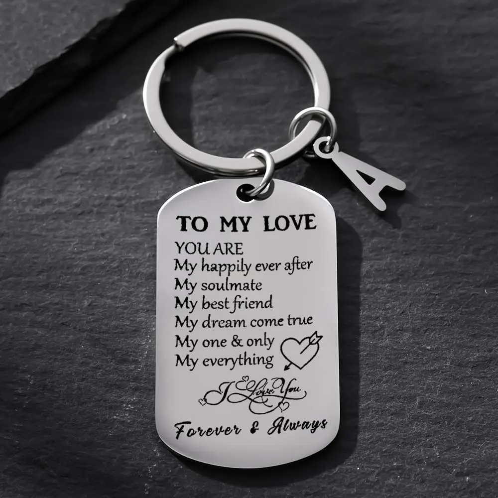 Stainless Steel Heart Design Stylish Custom Personalized Romantic Style Keychain - Valentine's Day Gift For Husband, Wife, Heart Design Keychain, Stylish Keychain