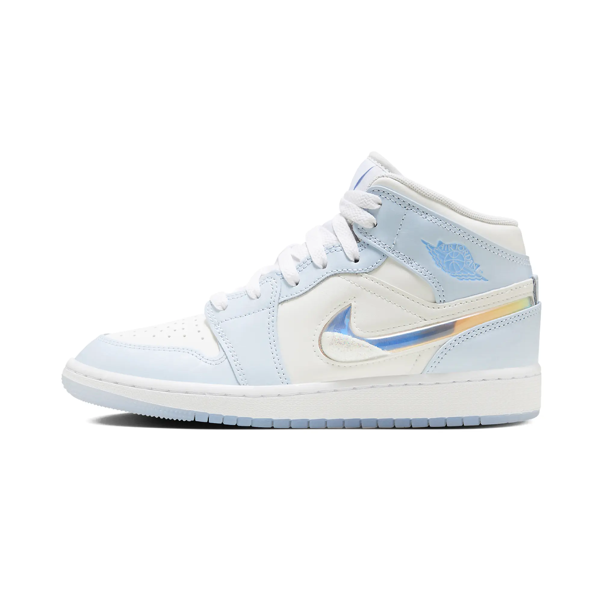 AIR JORDAN 1 MID SE GS "GLITTER SWOOSH" FQ9117 400