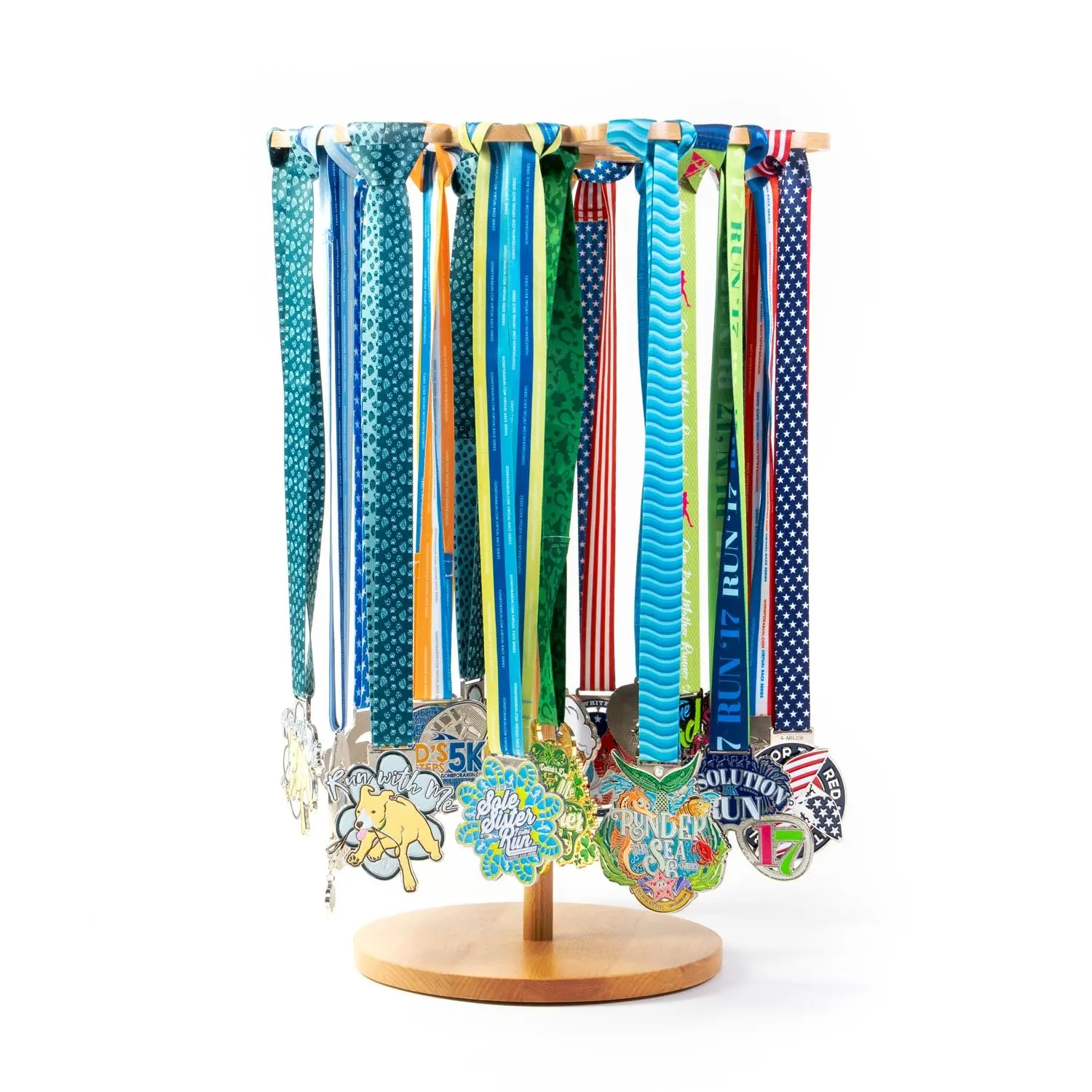 Premier Wood Tabletop Running Race Medal Display, Home Organiser, Storage Racks